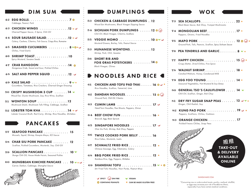 Dim Sum Wok Noodles and Rice Pancakes Dumplings