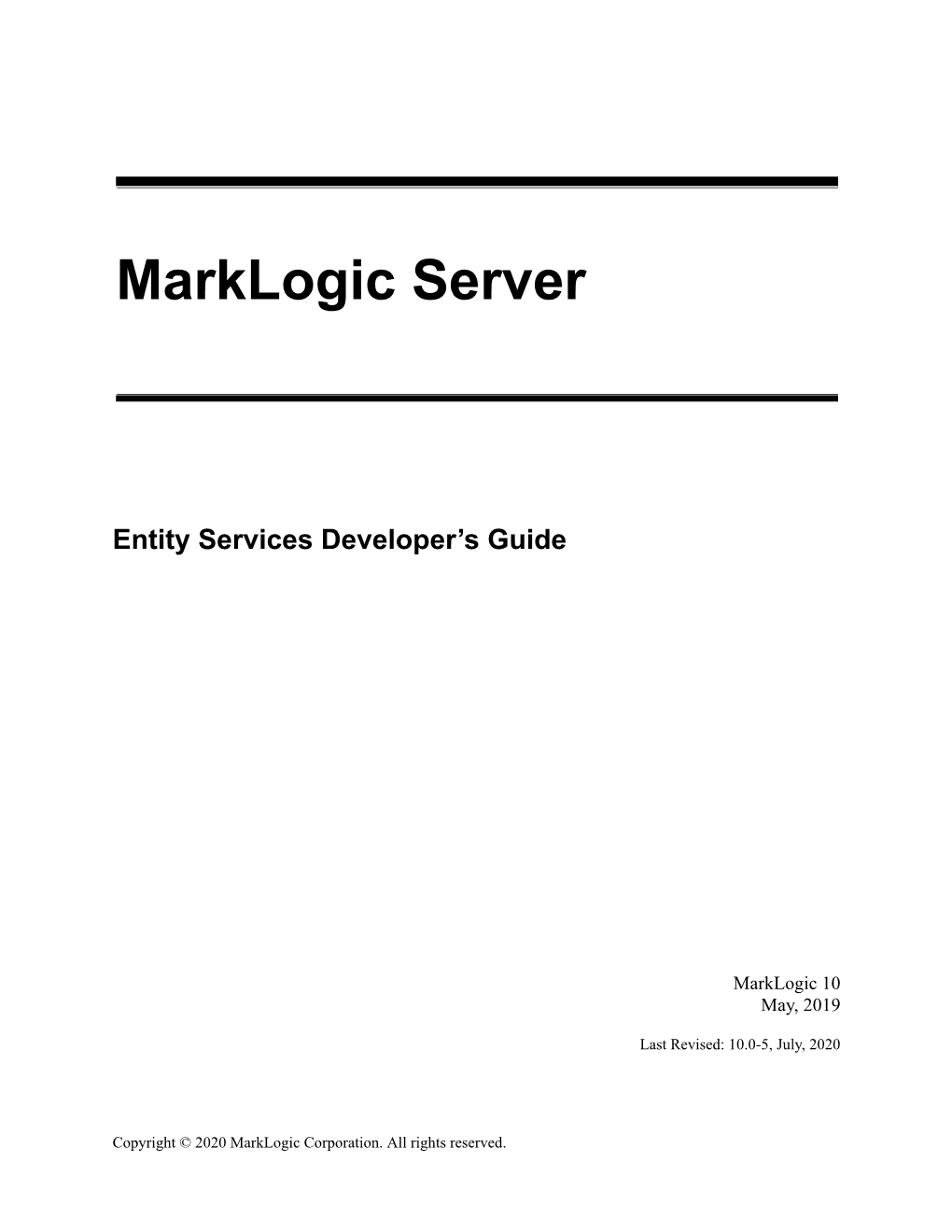 Entity Services Developer's Guide