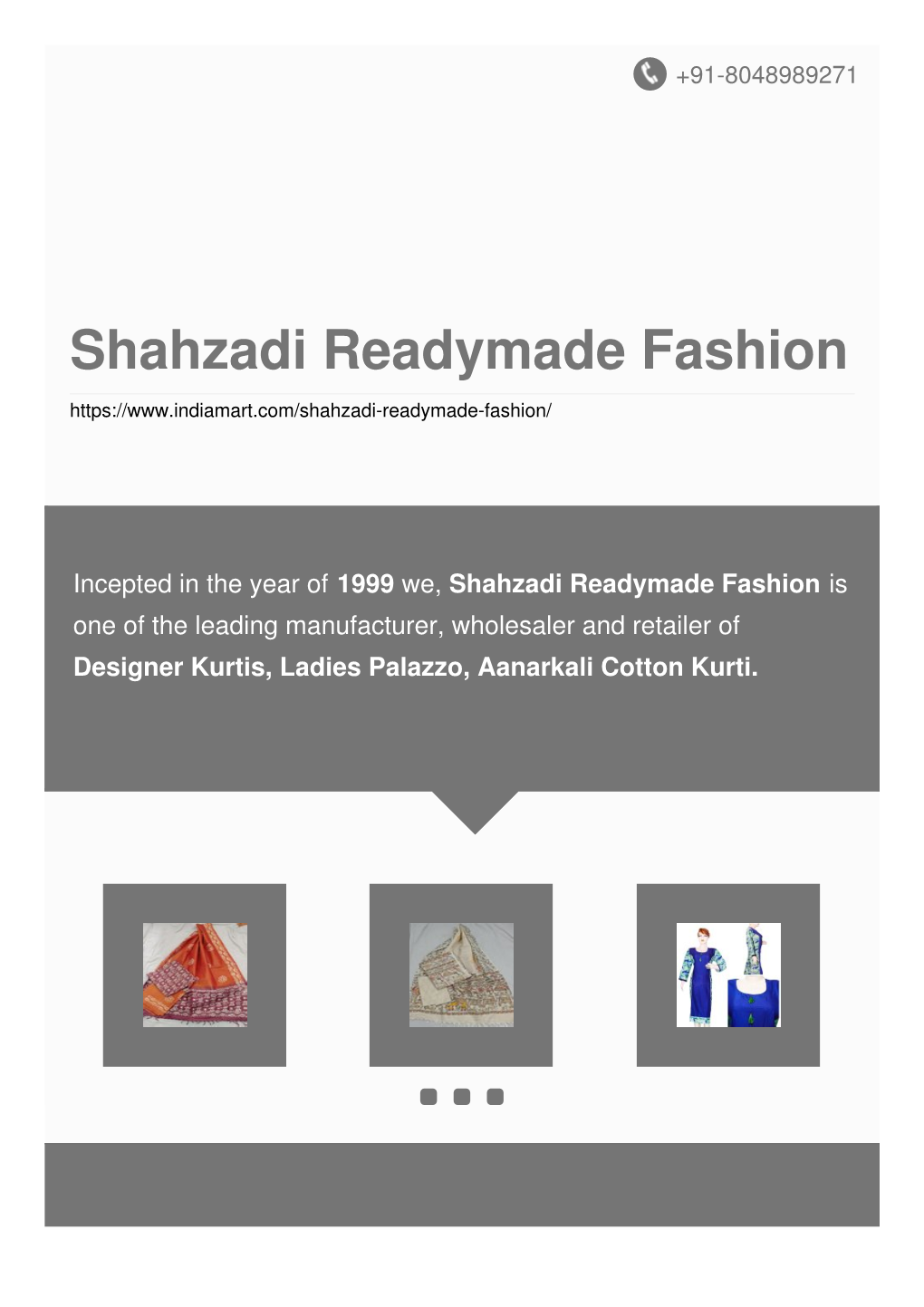 Shahzadi Readymade Fashion