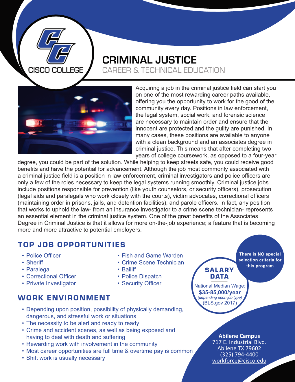 Criminal Justice Career & Technical Education