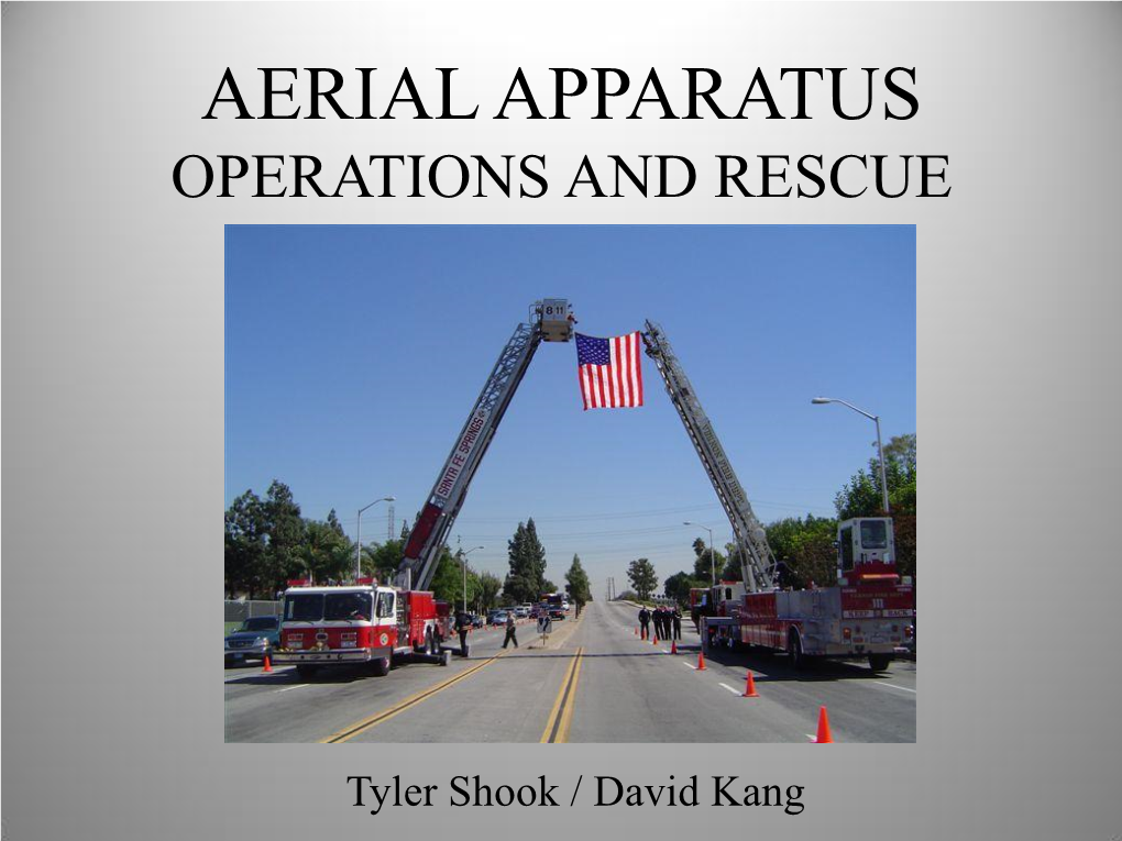 Aerial Apparatus Operations and Rescue