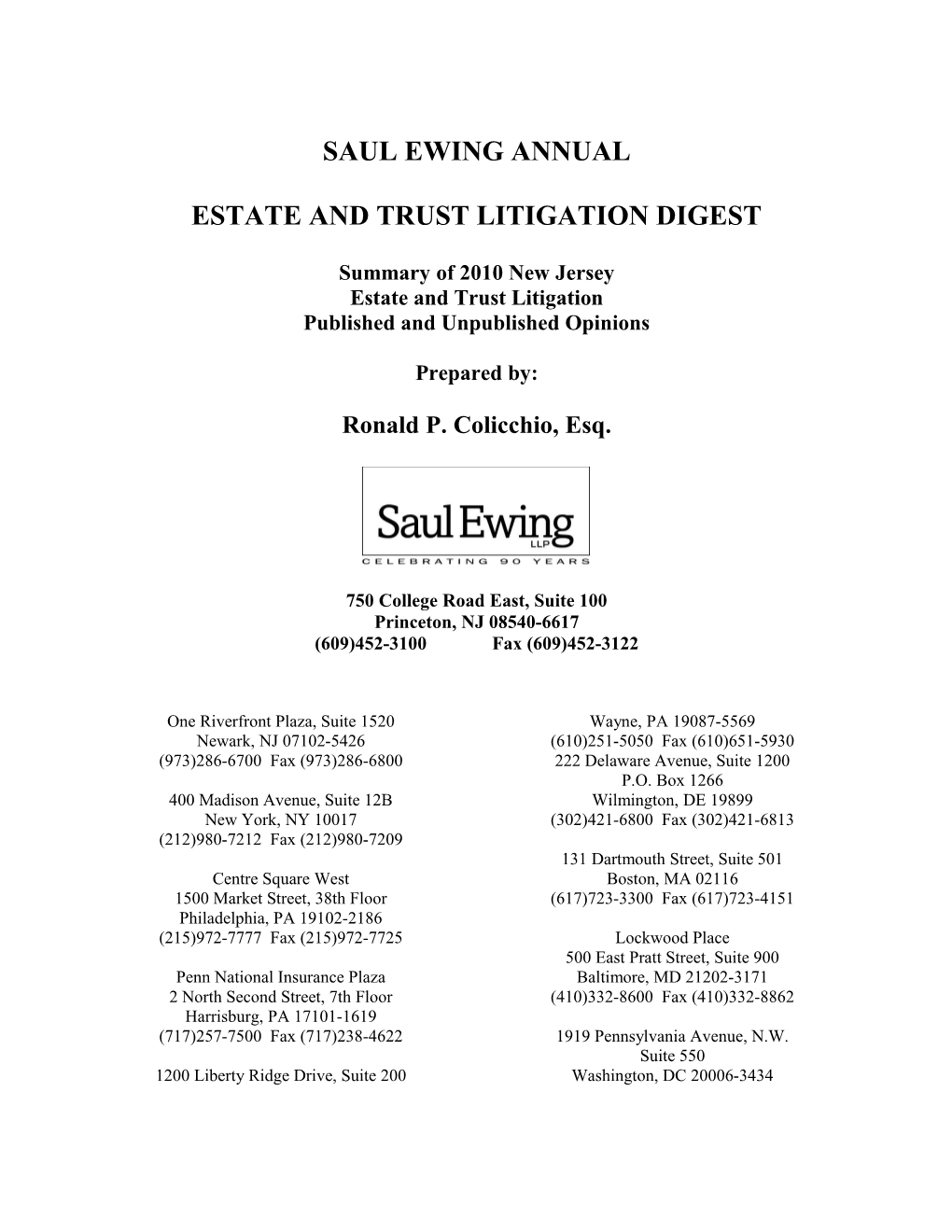 Estate and Trust Litigation Digest s2