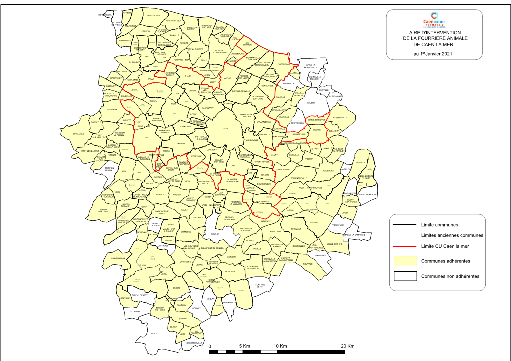 L'aire Des Communes Adhérentes À La Fourrière Animale