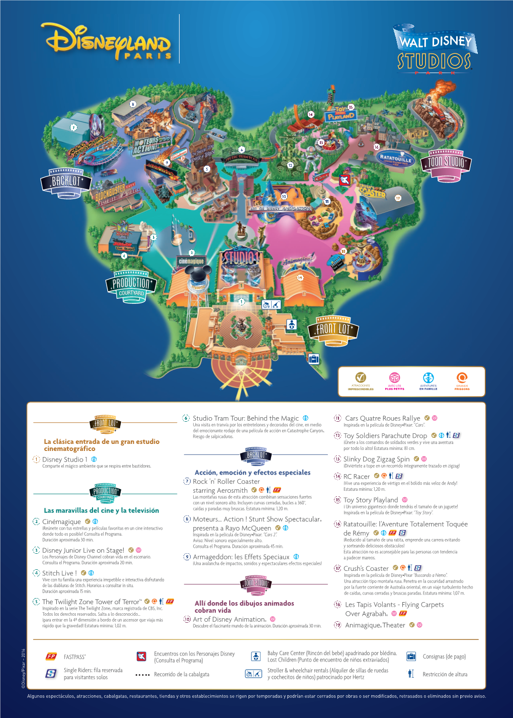 Mapa Del Parque Walt Disney Studios