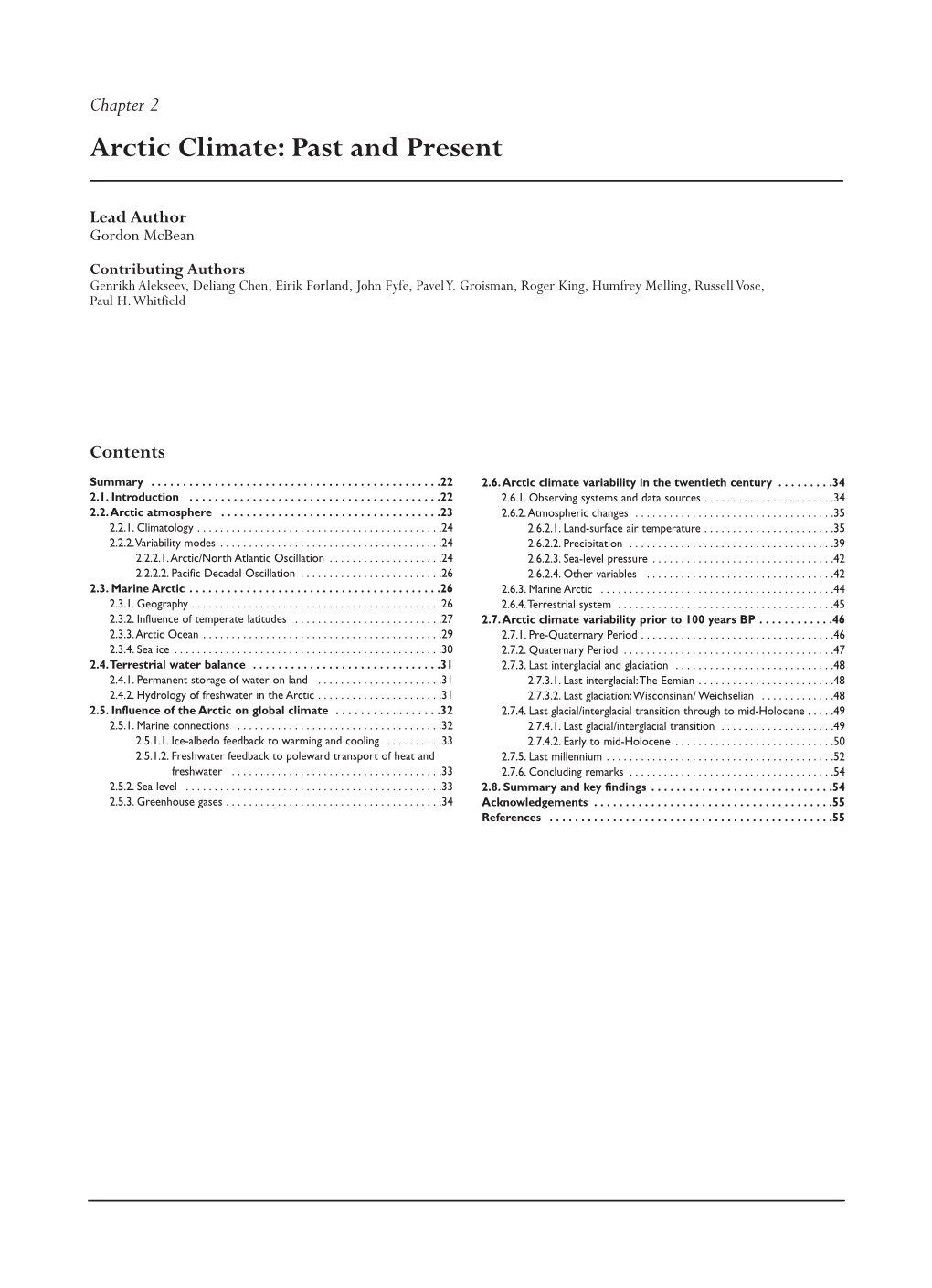 Chapter 2 • Arctic Climate: Past and Present 23