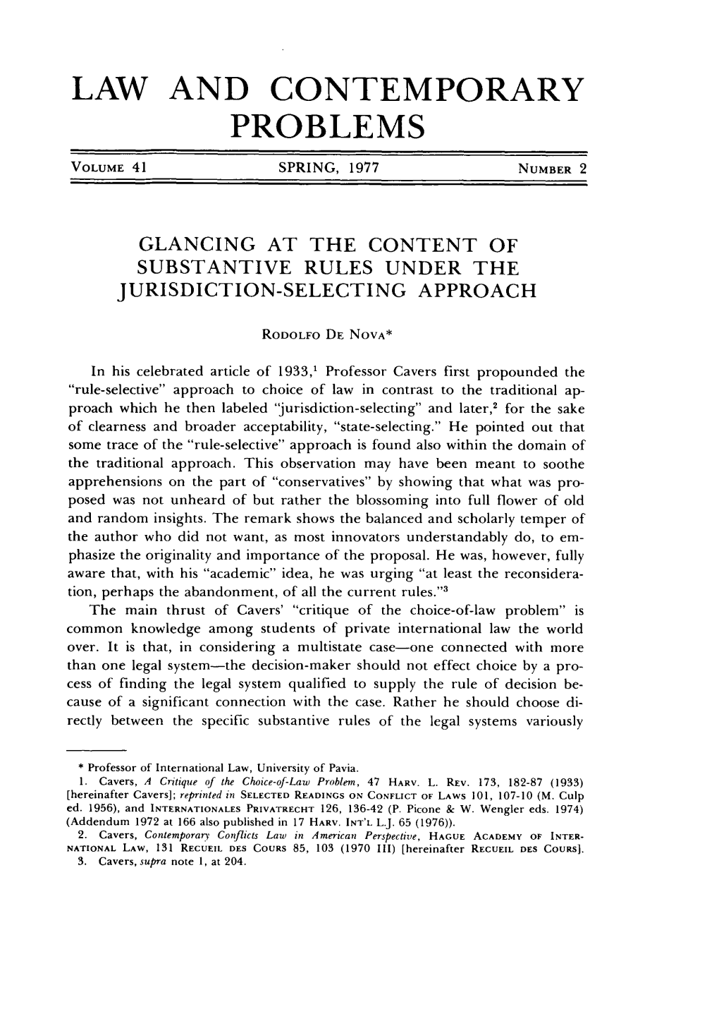 Glancing at the Content of Substantive Rules Under the Jurisdiction-Selecting Approach