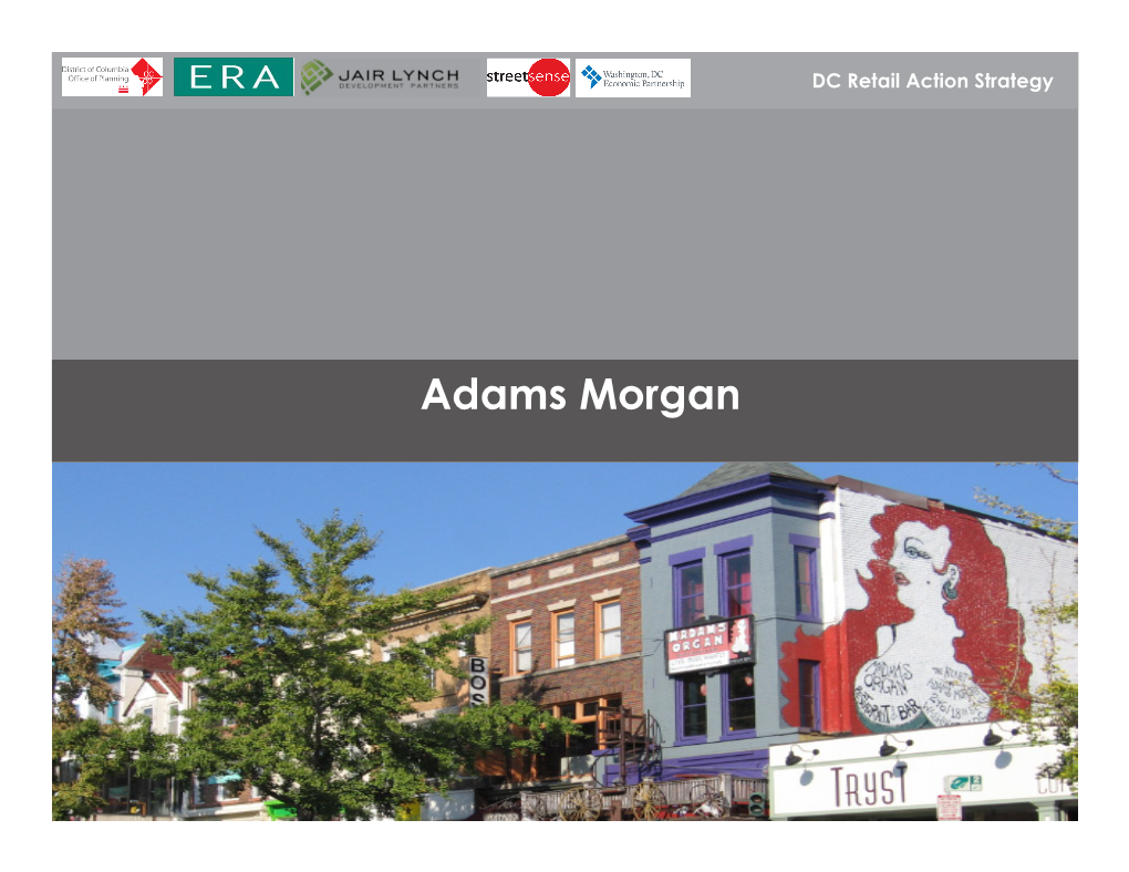 Adams Morgan, NW = Core Commercial Area