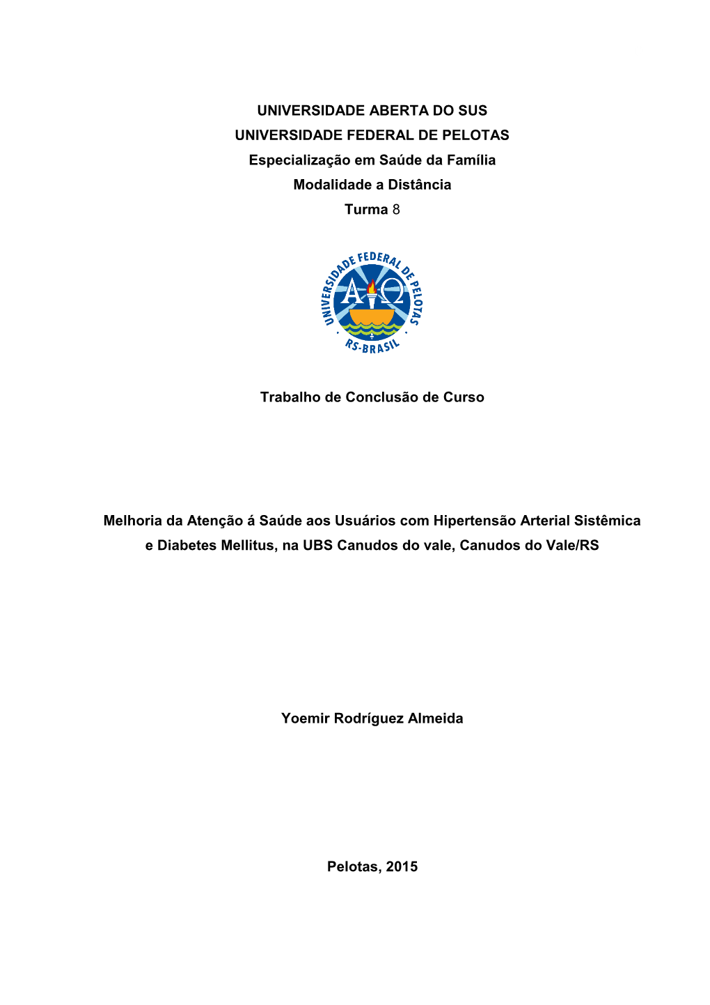 0 Universidade Aberta Do Sus Universidade Federal De