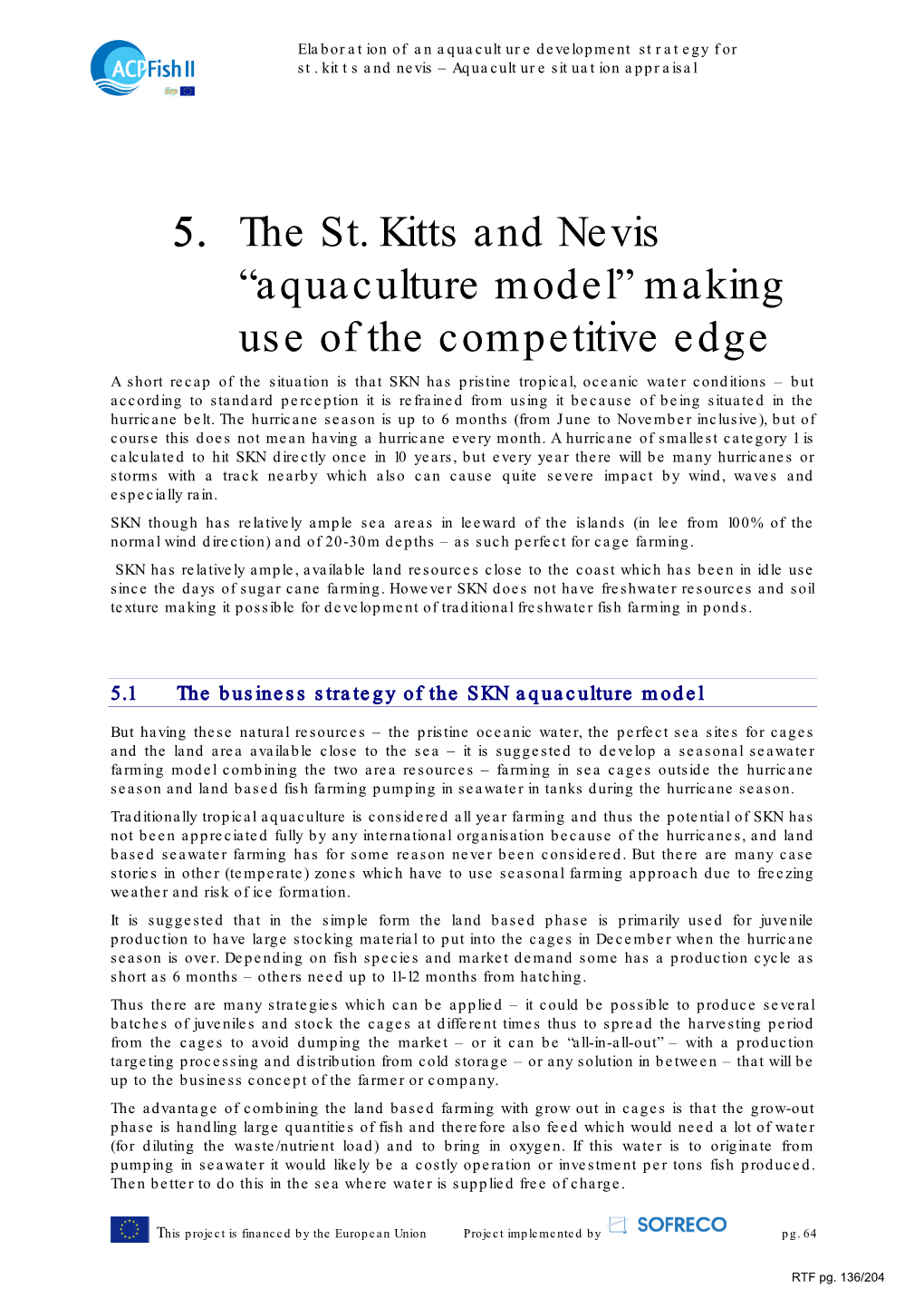 5. the St. Kitts and Nevis “Aquaculture Model”