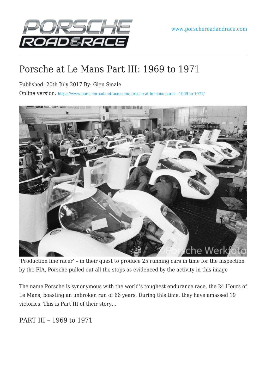 Porsche at Le Mans Part III: 1969 to 1971