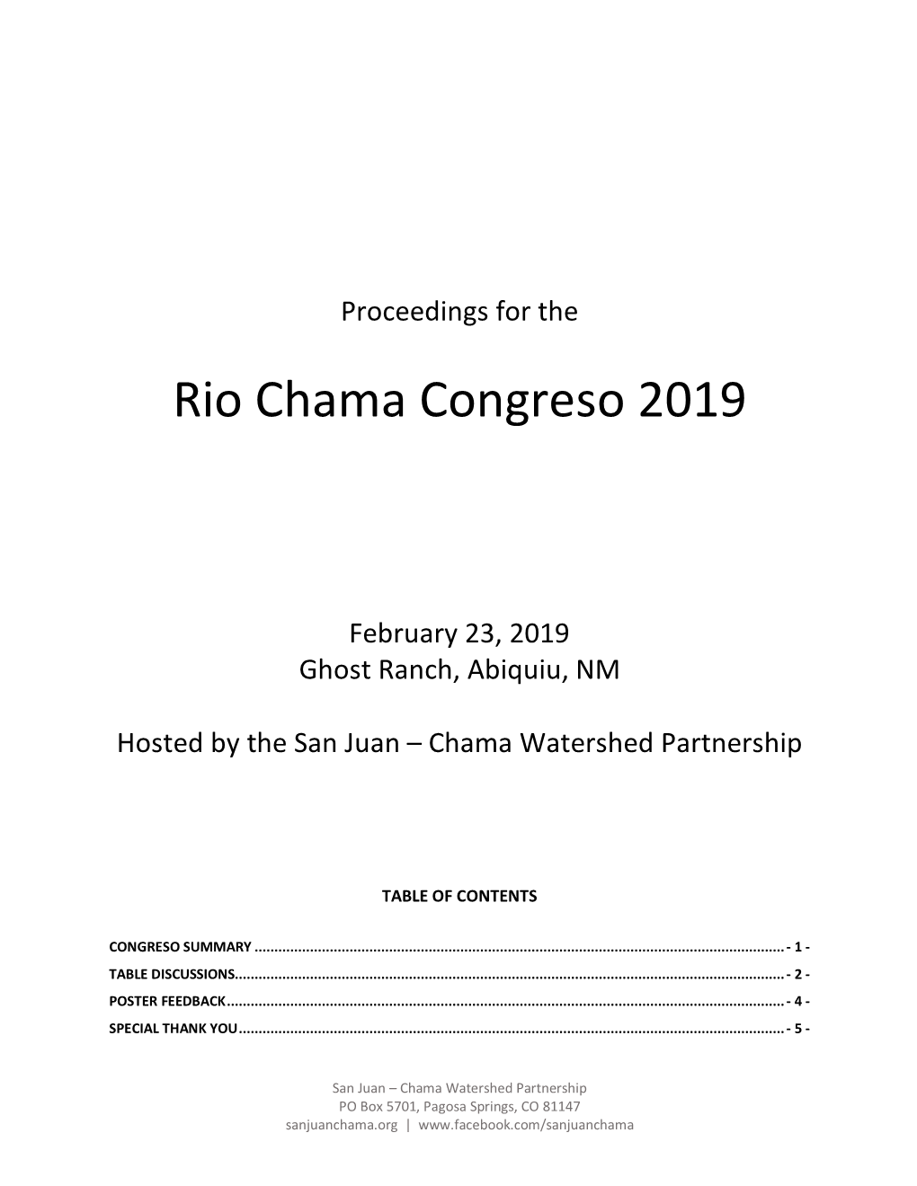 Congreso 2019 Proceedings