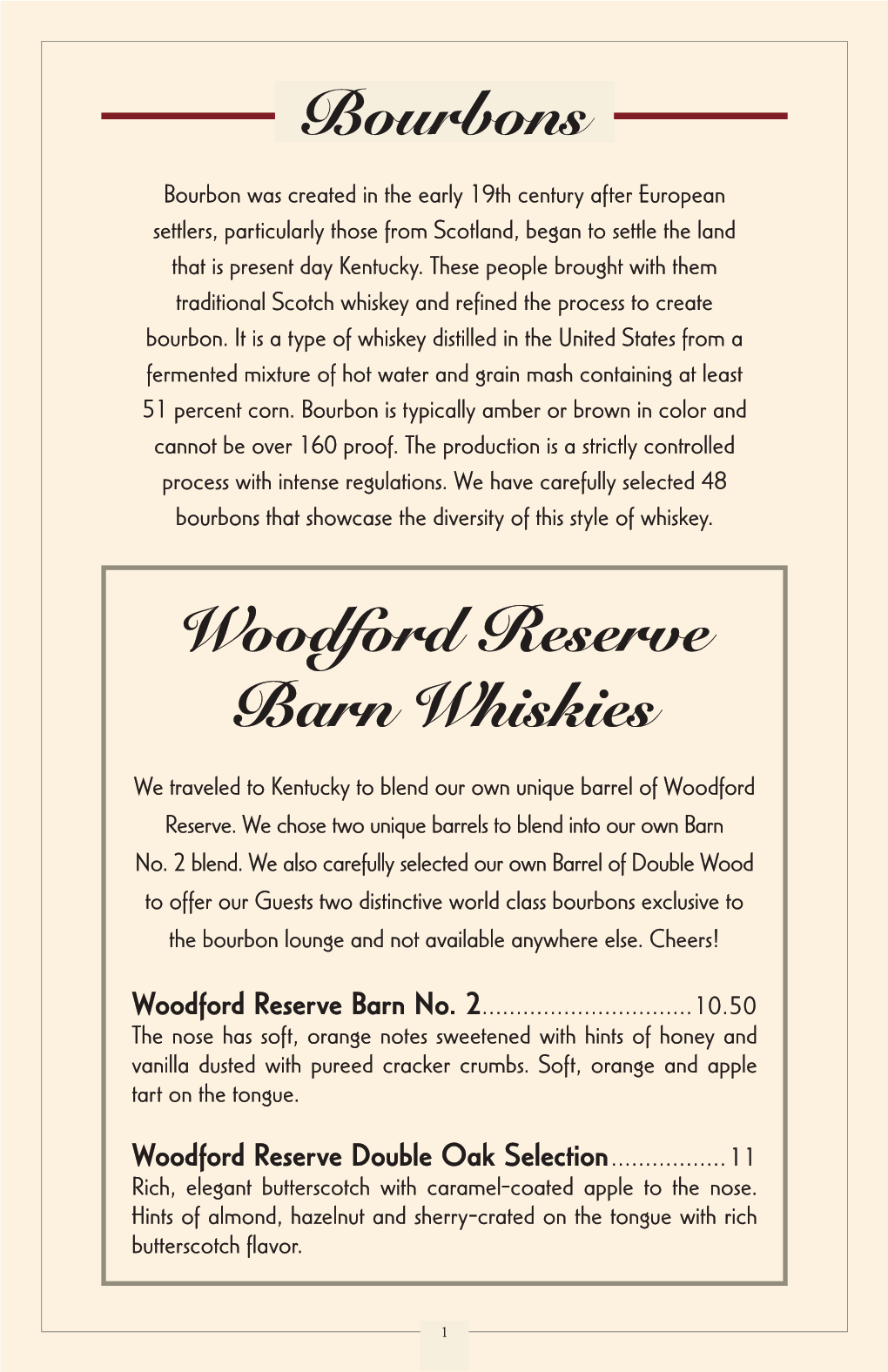 Bourbons Woodford Reserve Barn Whiskies