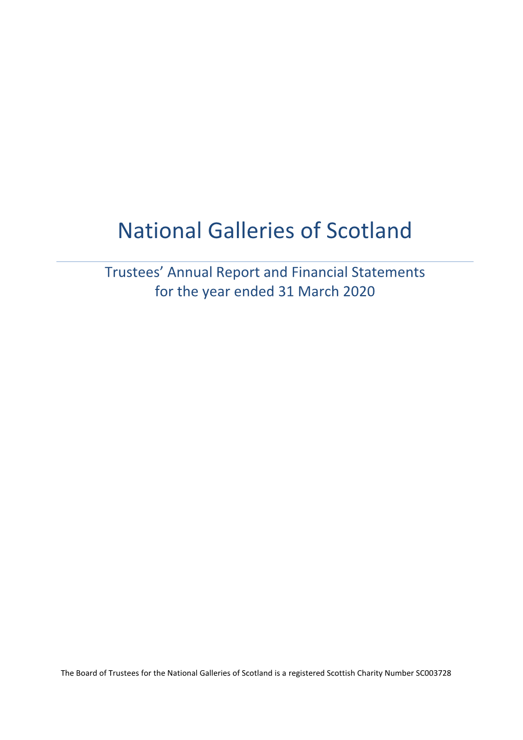 Annual Report and Financial Statements 2019-20