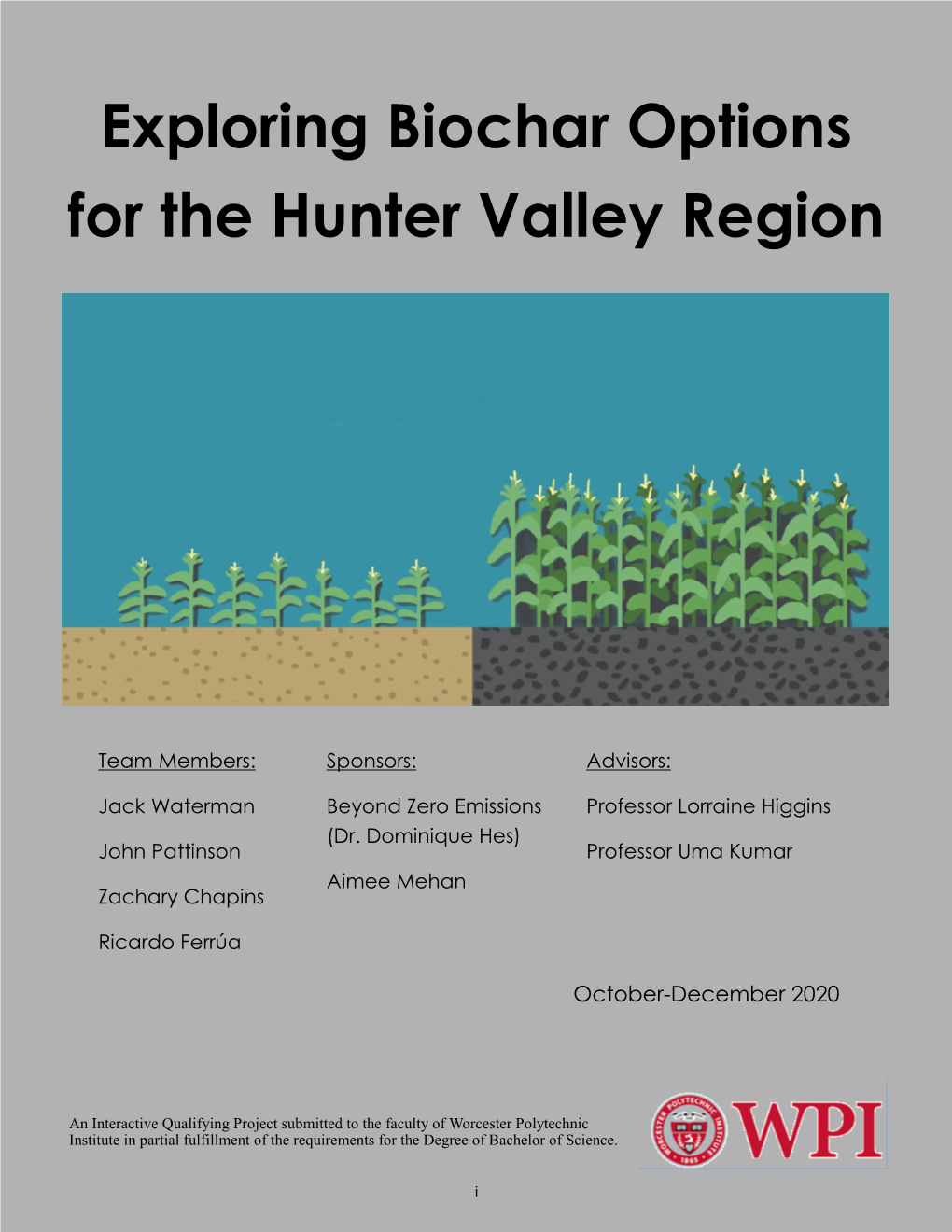 Exploring Biochar Options for the Hunter Valley Region