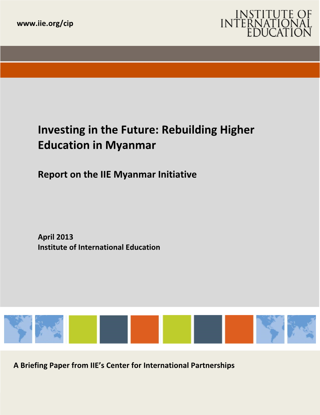 Investing in the Future: Rebuilding Higher Education in Myanmar