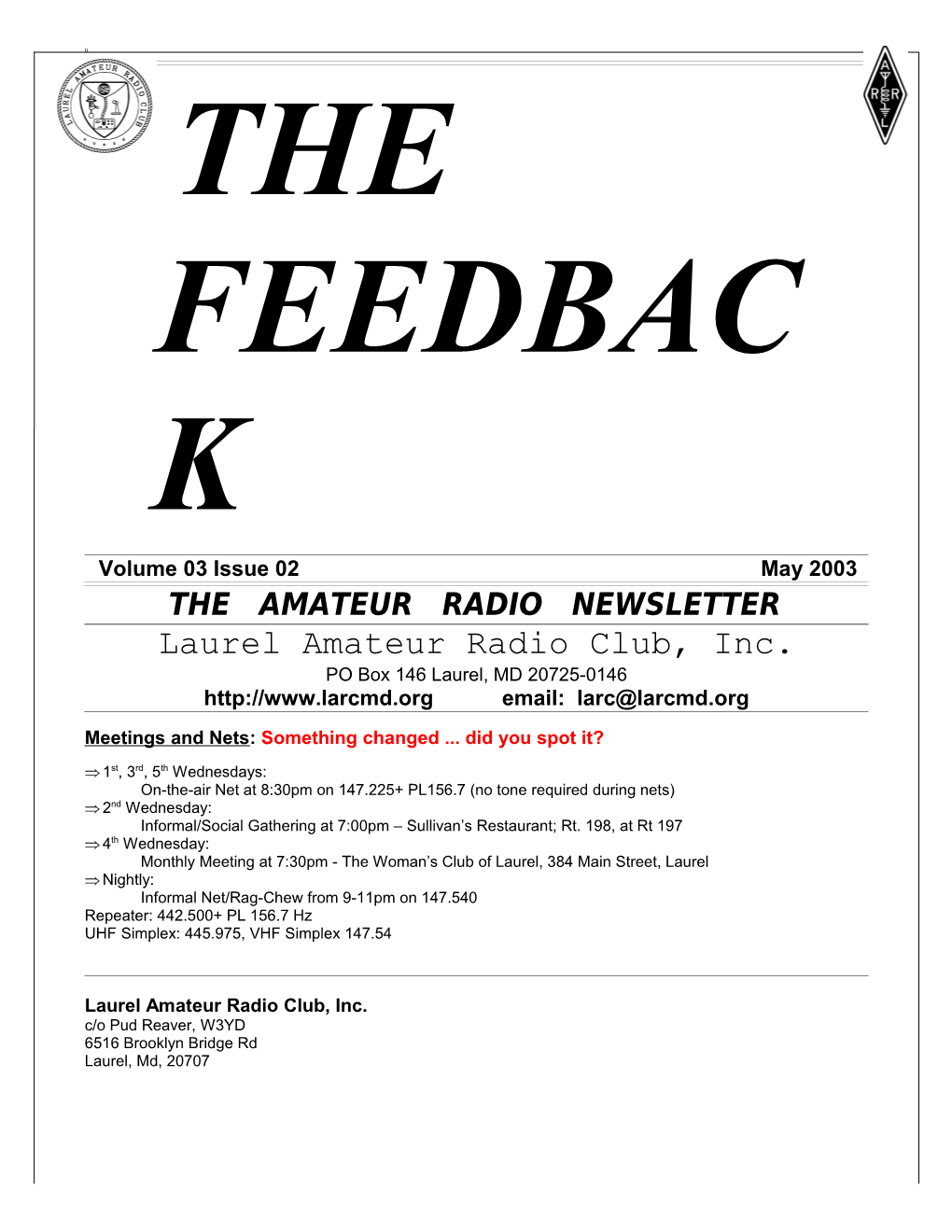 The Amateur Radio Newsletter s1