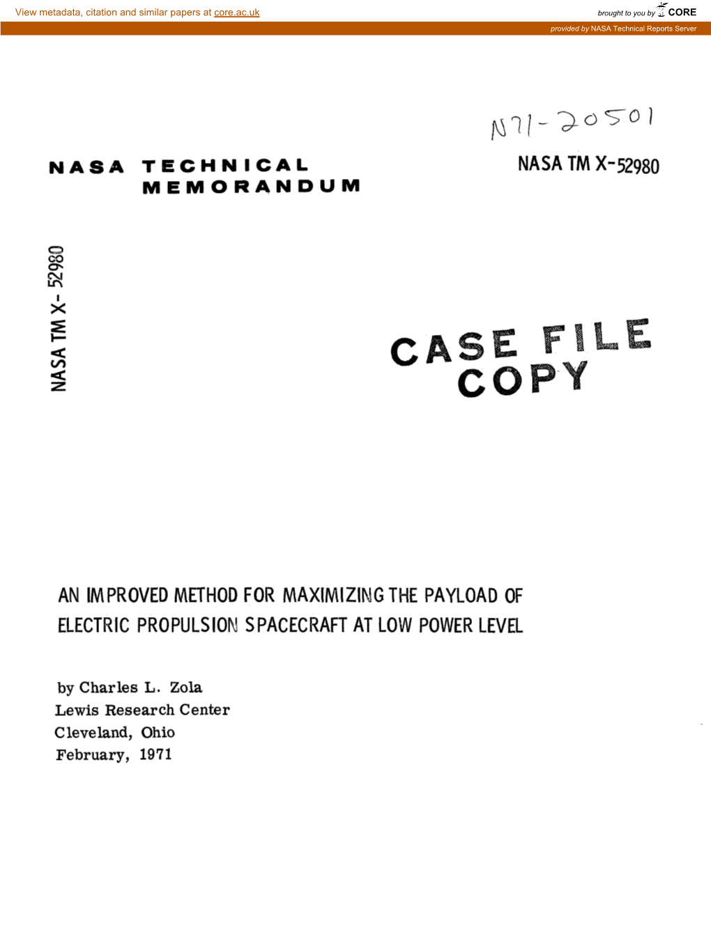 An Improved Method for Maximizing the Payload of Electric Propulsion Spacecraft at Low Power Level