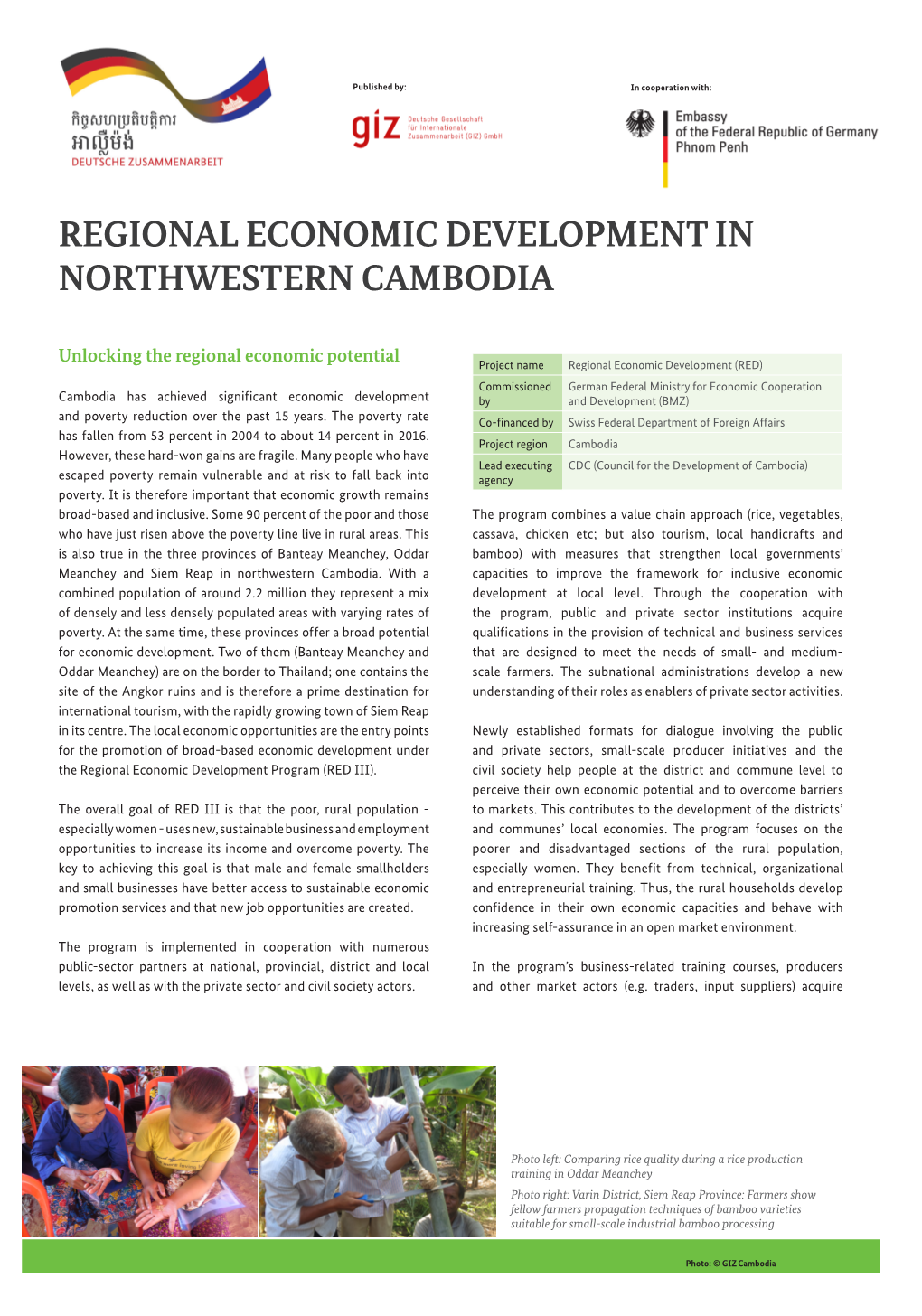 Factsheet REGIONAL ECONOMIC DEVELOPMENT