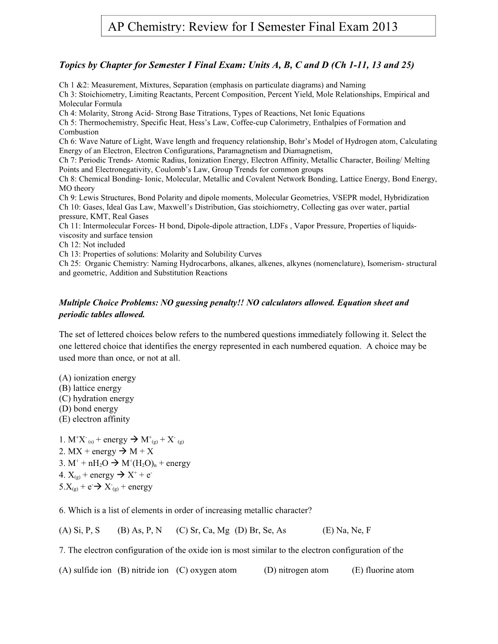 Ch 1 &2: Measurement, Mixtures, Separation (Emphasis on Particulate Diagrams) and Naming