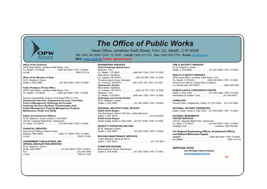 The Office of Public Works Head Office, Jonathan Swift Street, Trim, Co