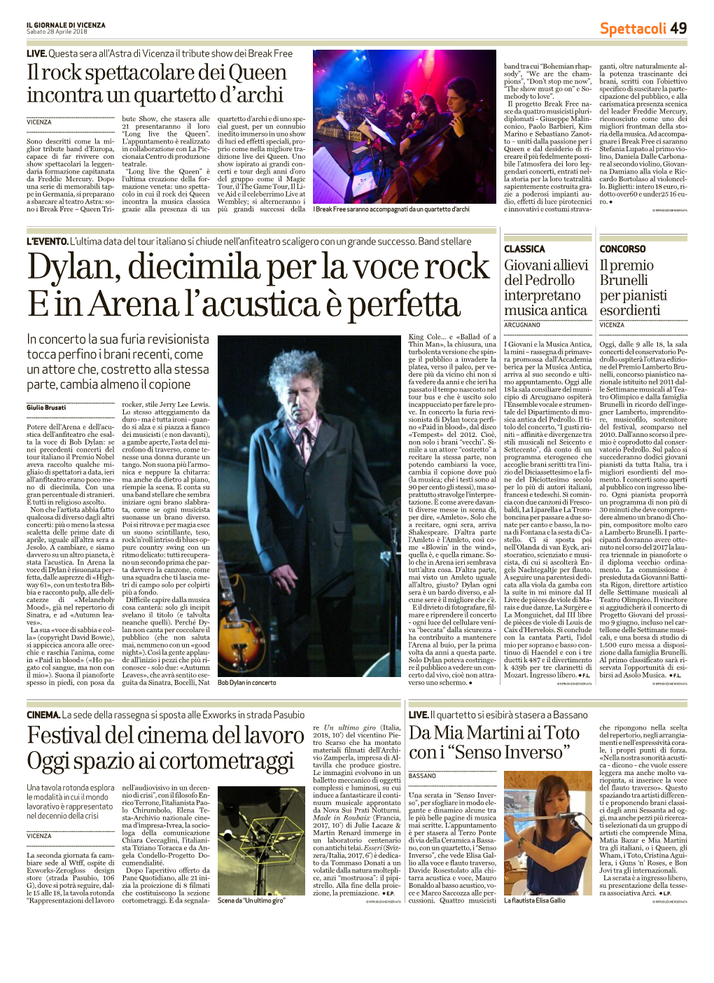 Dylan,Diecimilaperlavocerock Einarenal'acusticaèperfetta