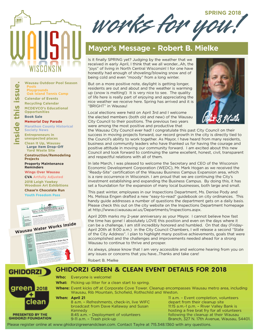 Inside This Issue. Mayor's Message