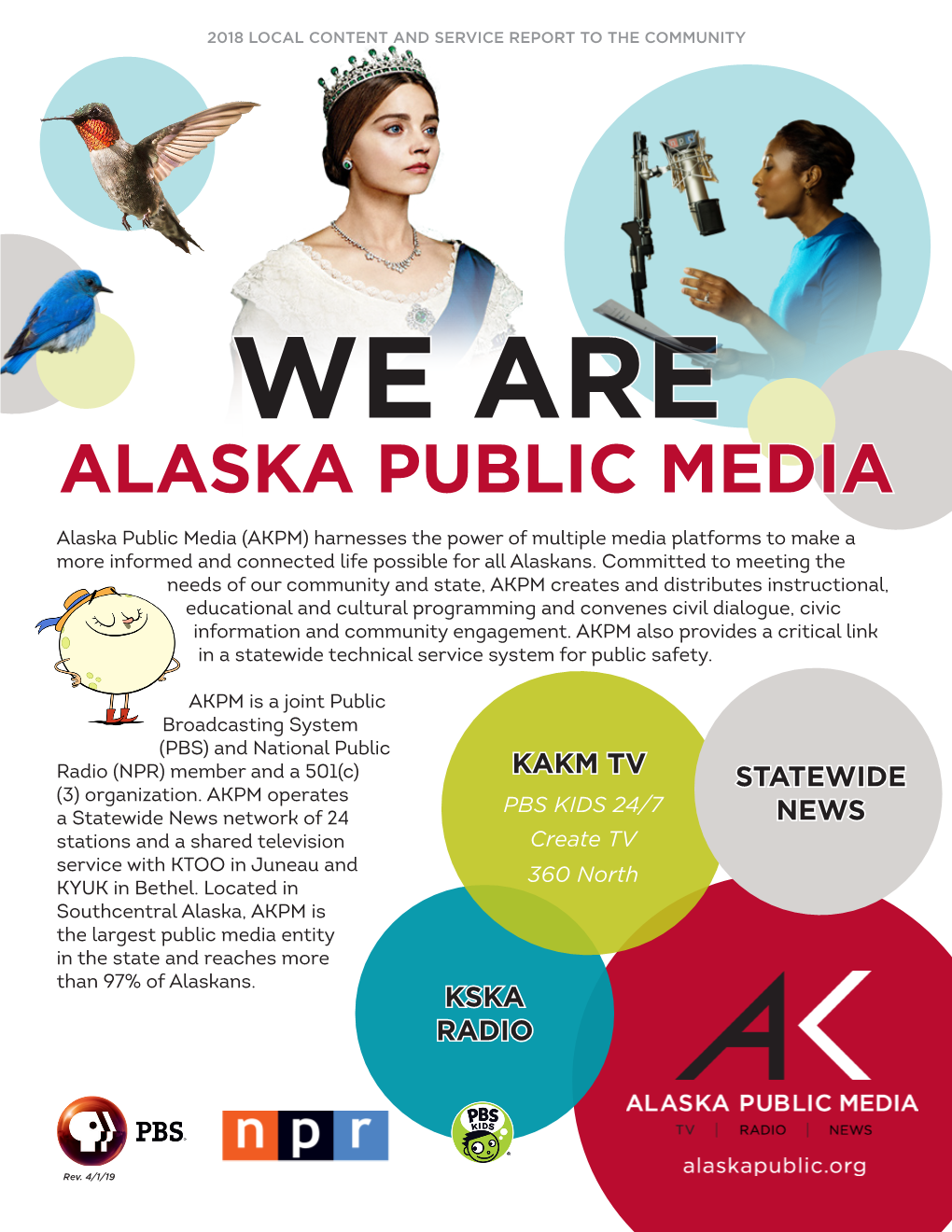 ALASKA PUBLIC MEDIA Alaska Public Media (AKPM) Harnesses the Power of Multiple Media Platforms to Make a More Informed and Connected Life Possible for All Alaskans