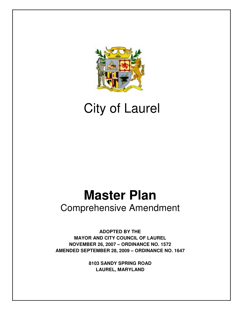 Master Plan Comprehensive Amendment
