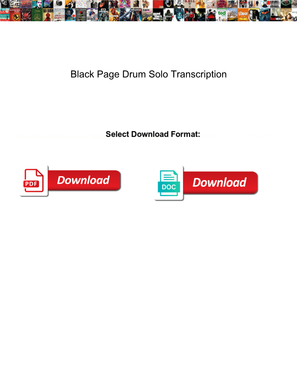 Black Page Drum Solo Transcription