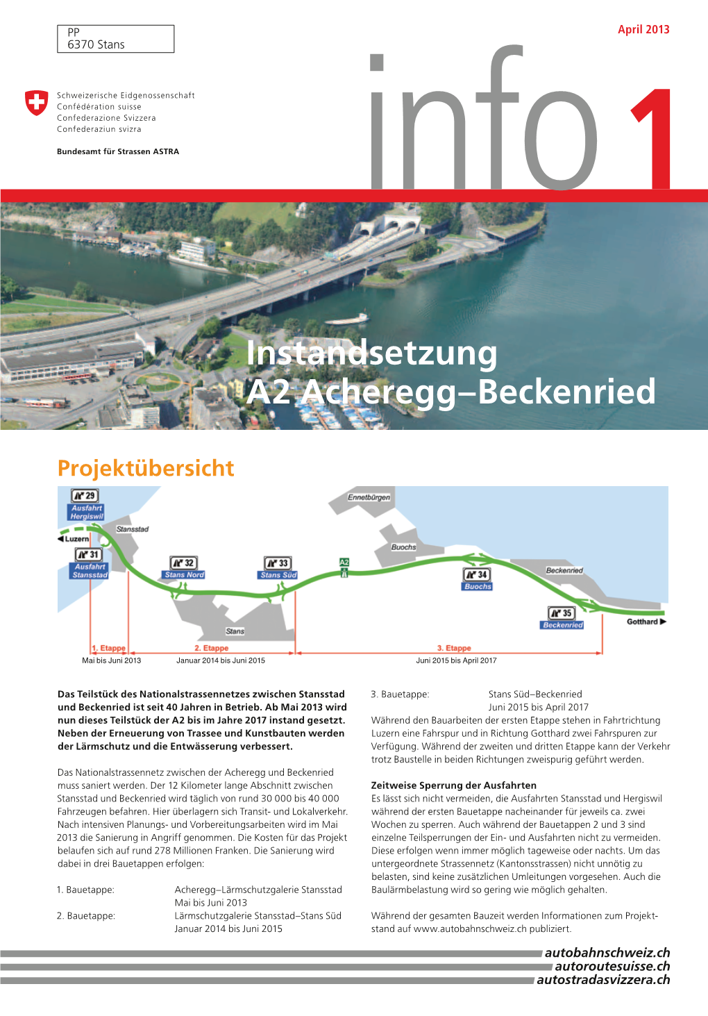 Instandsetzung A2 Acheregg–Beckenried