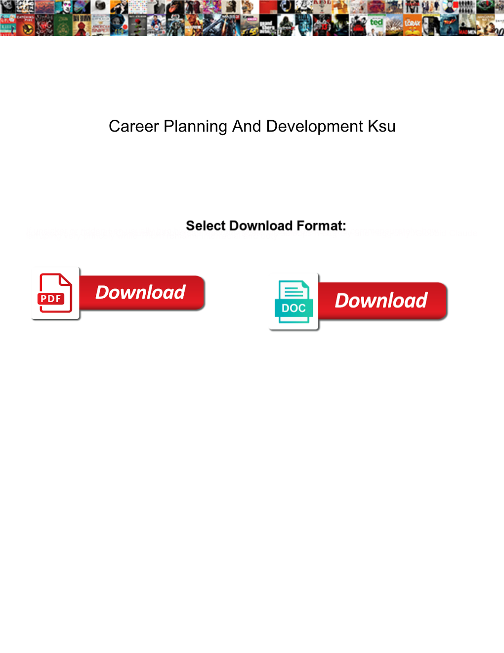 Career Planning and Development Ksu