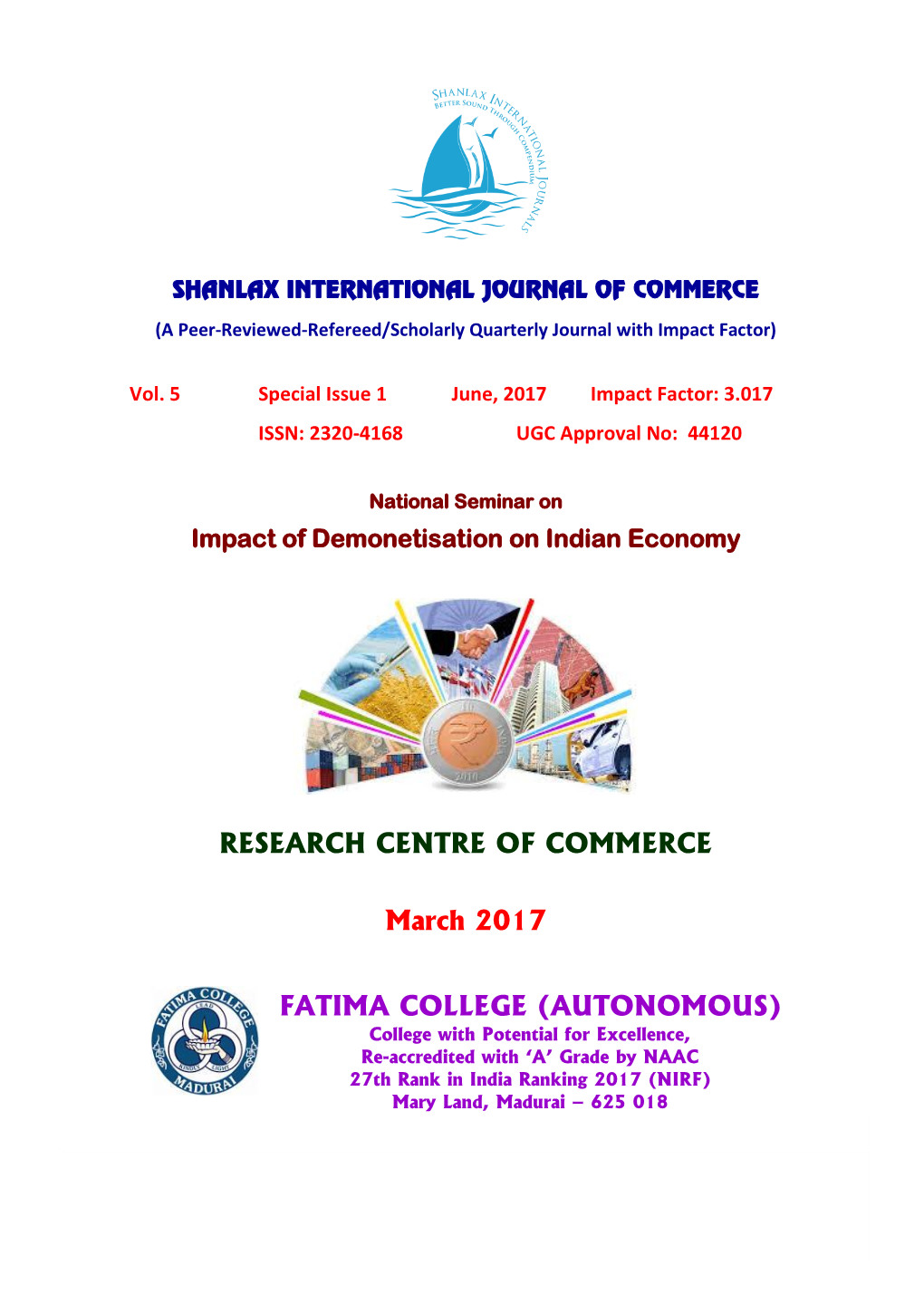 RESEARCH CENTRE of COMMERCE March 2017 FATIMA