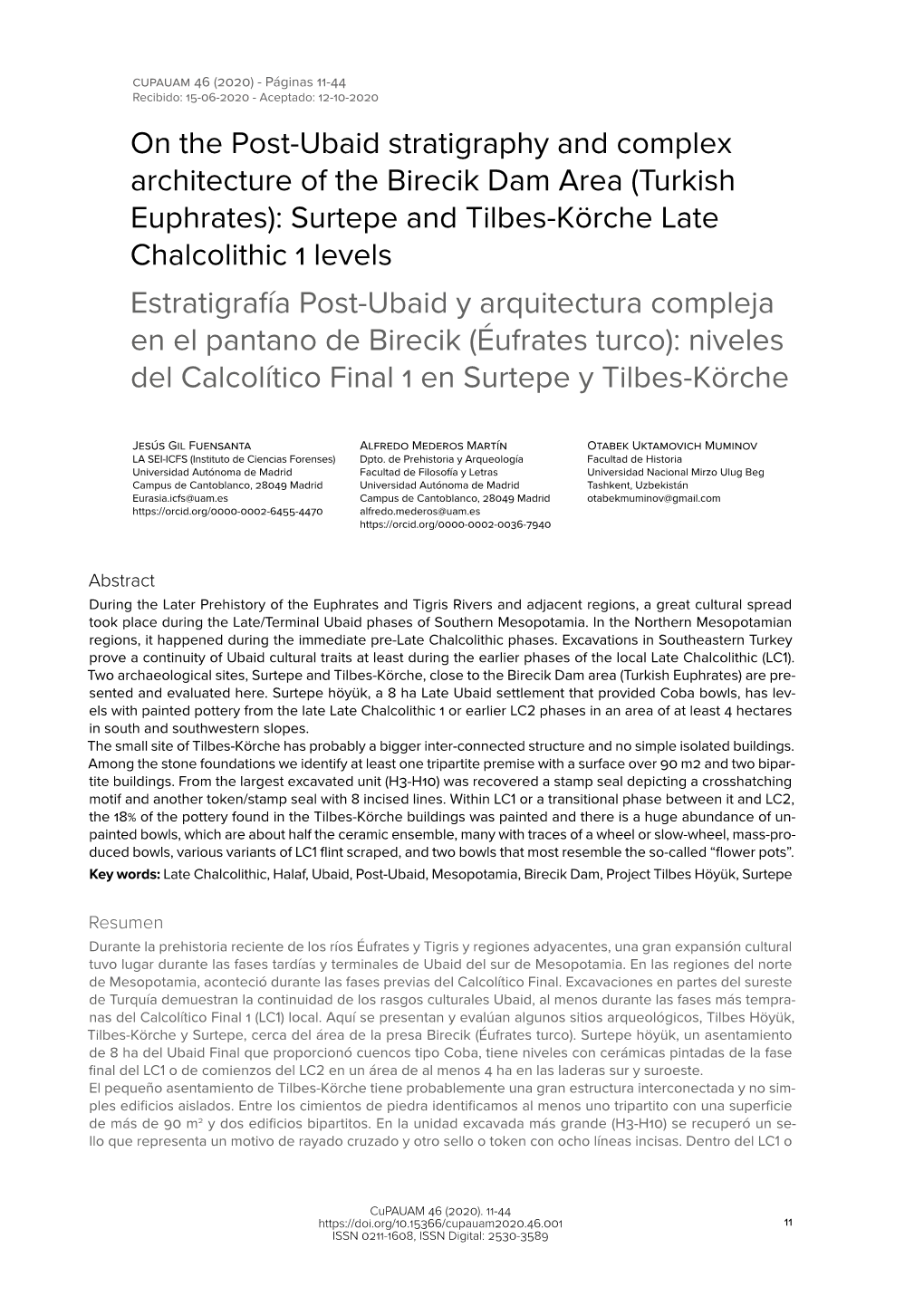 On the Post‑Ubaid Stratigraphy and Complex Architecture of the Birecik