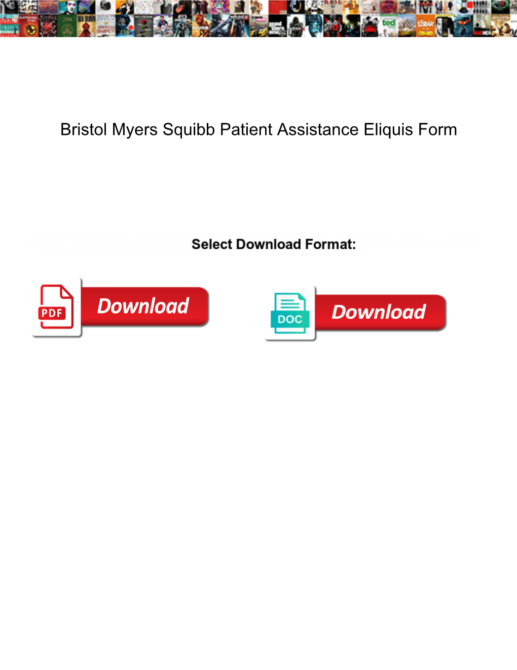 Bristol Myers Squibb Patient Assistance Eliquis Form