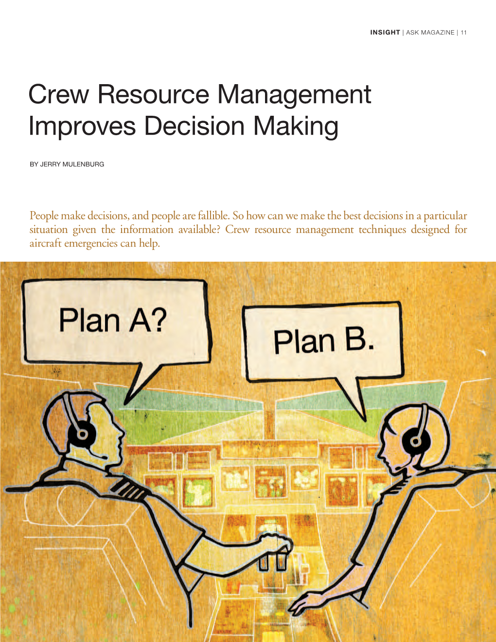 Crew Resource Management Improves Decision Making