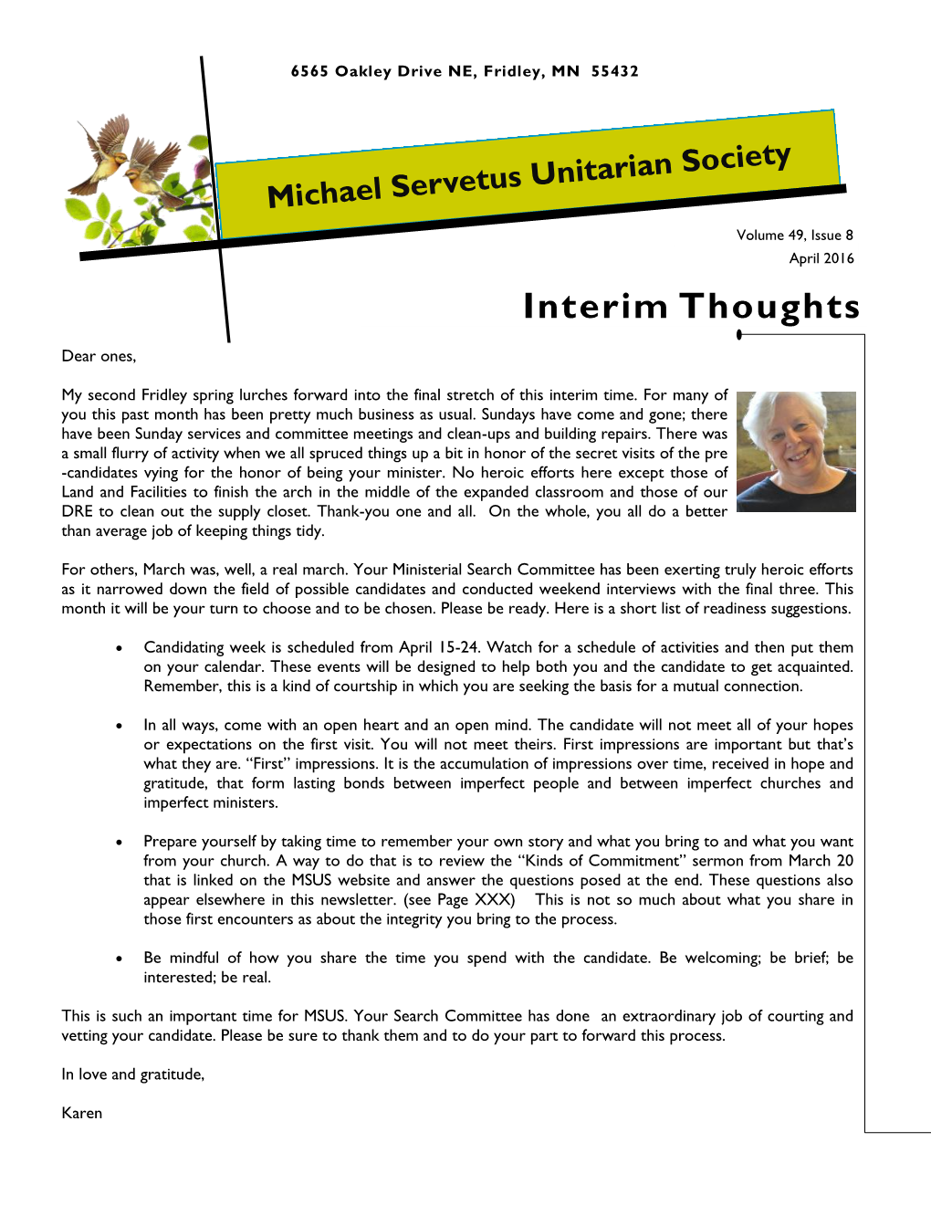 Interim Thoughts