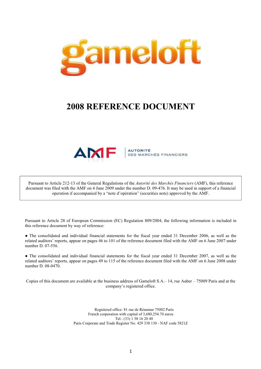 2008 Reference Document 