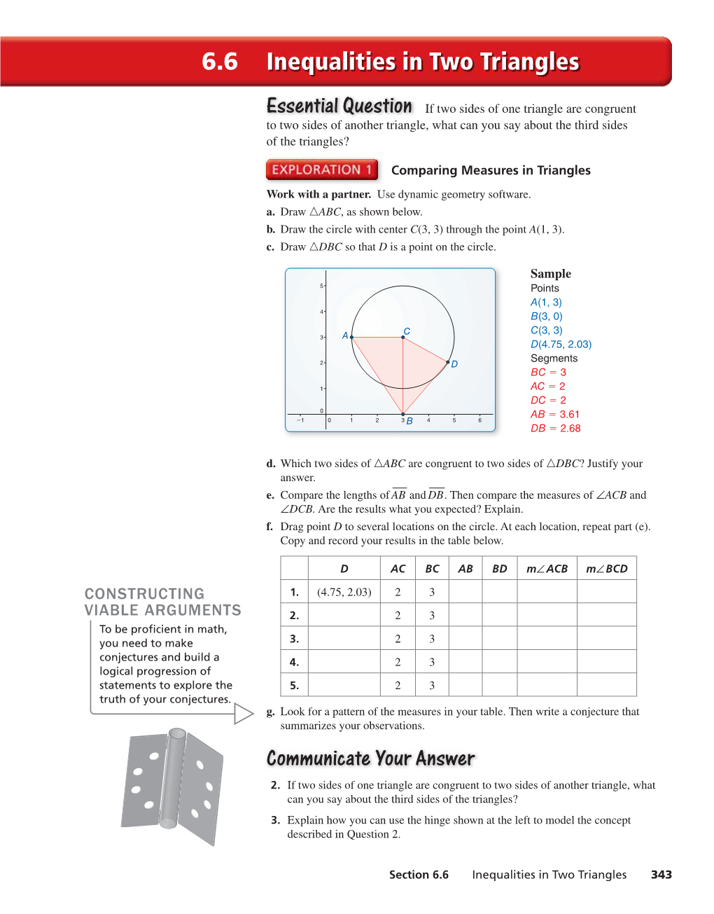 Inequalities in Two Triangles