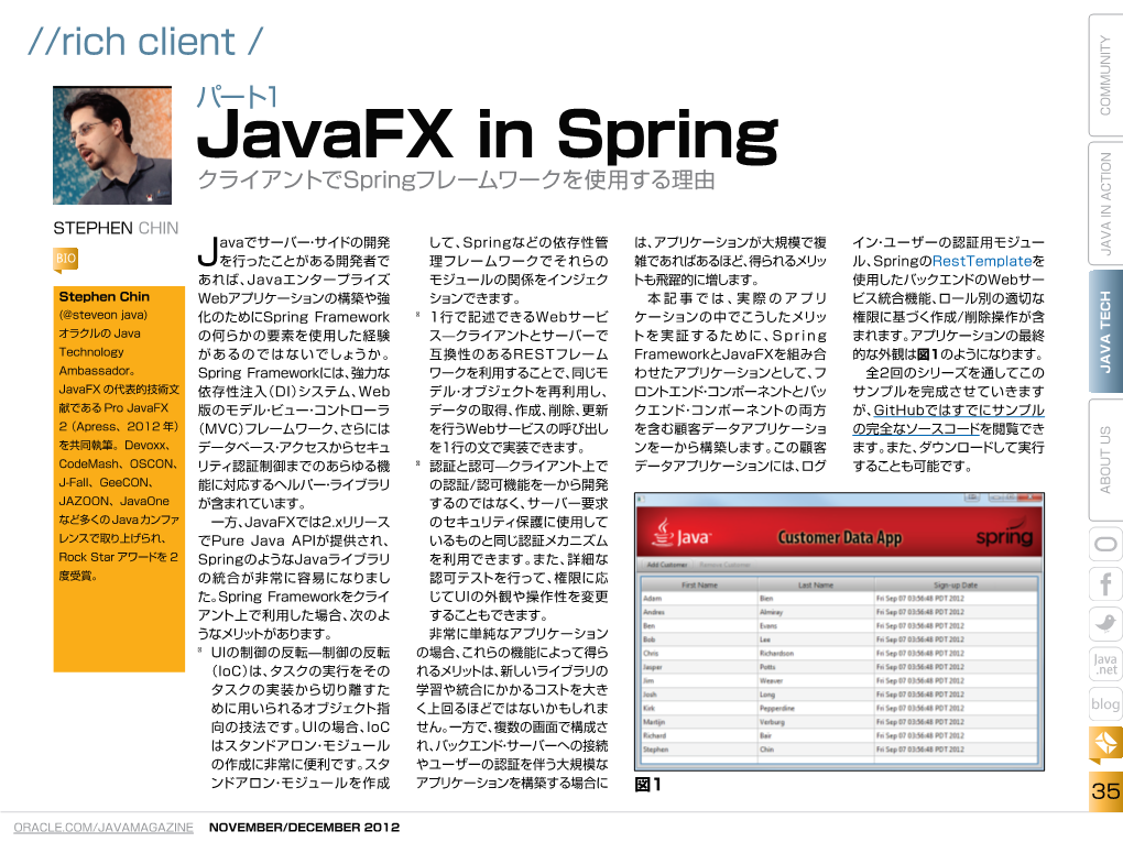 Javafx in Spring COMMUNITY クライアントでspringフレームワークを使用する理由