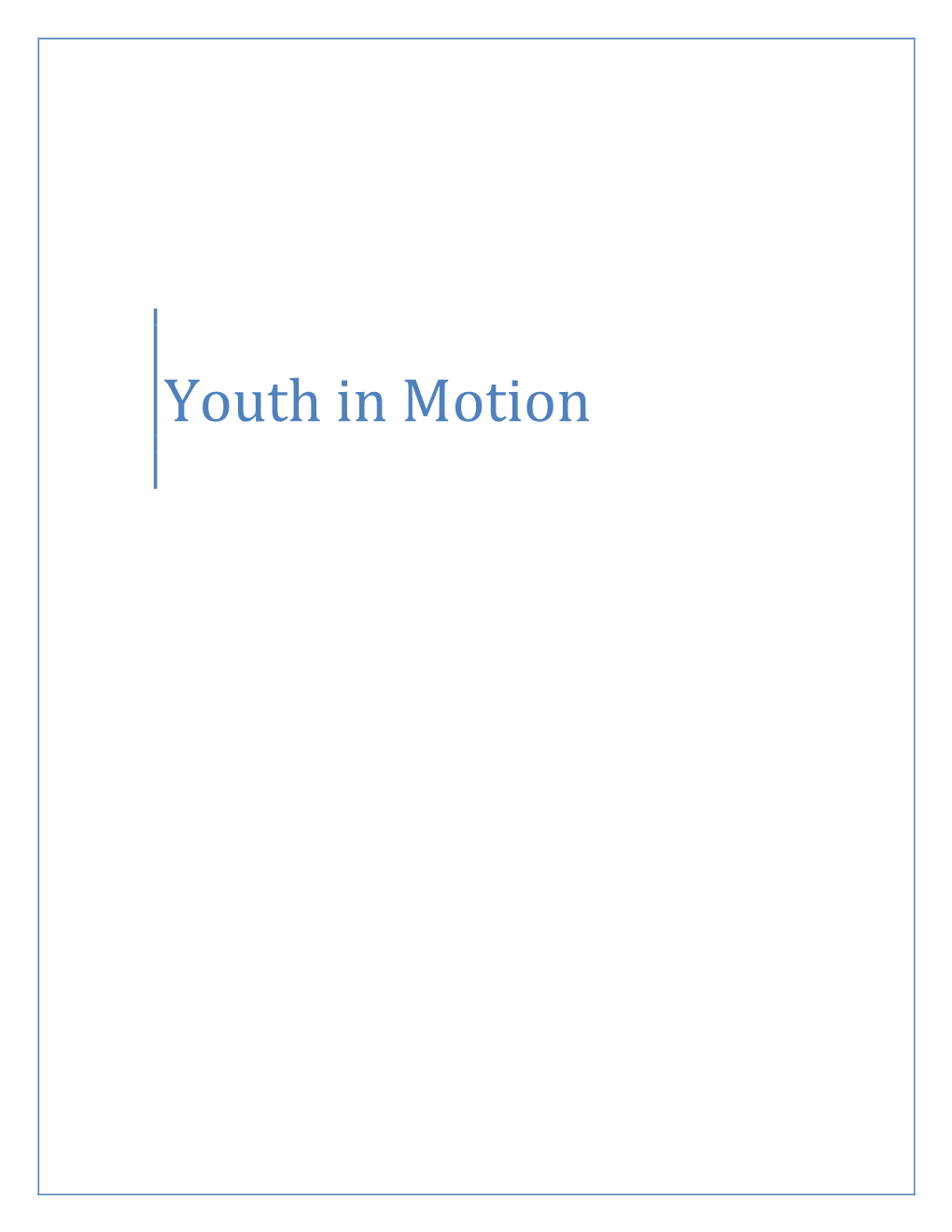 Youth in Motion