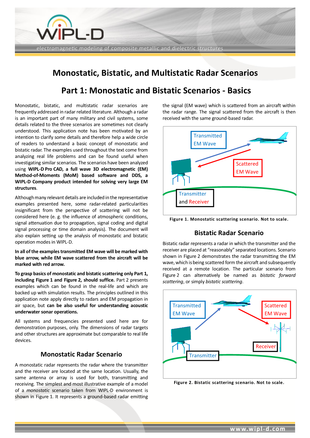 Monostatic, Bistatic, and Multistatic Radar Scenarios Part 1: Monostatic and Bistatic Scenarios - Basics