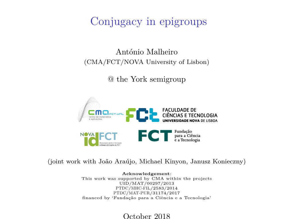 Conjugacy in Epigroups