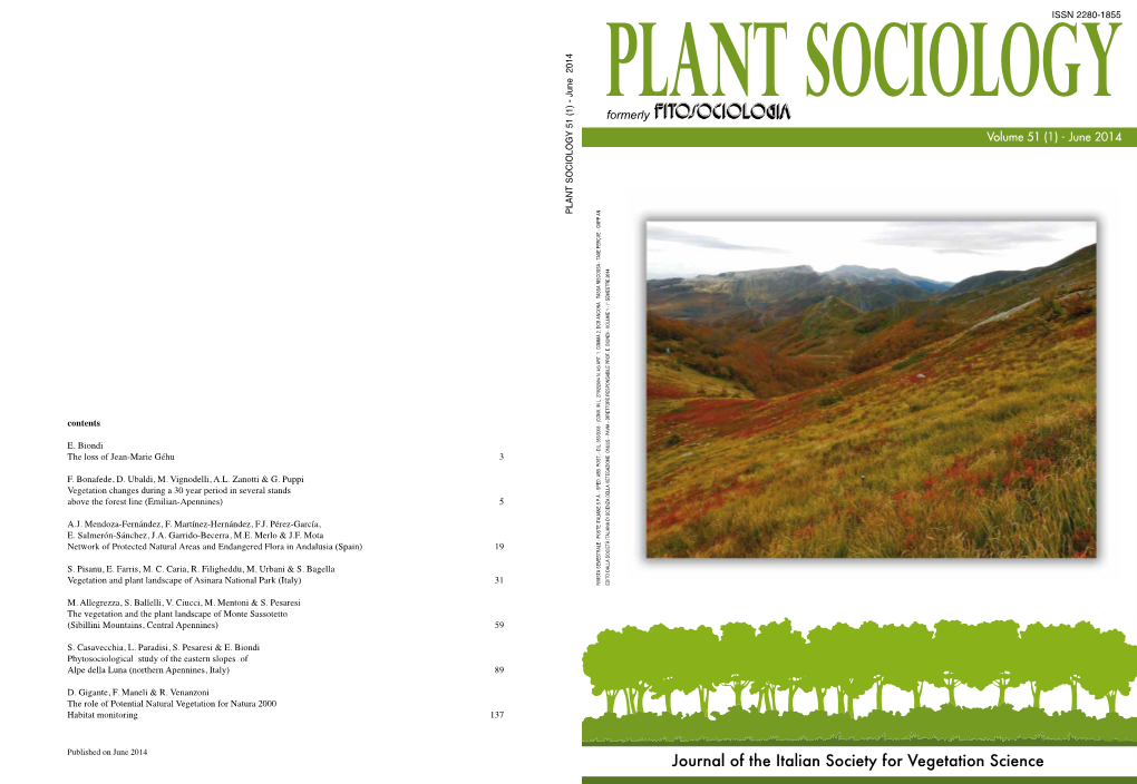 Journal of the Italian Society for Vegetation Science
