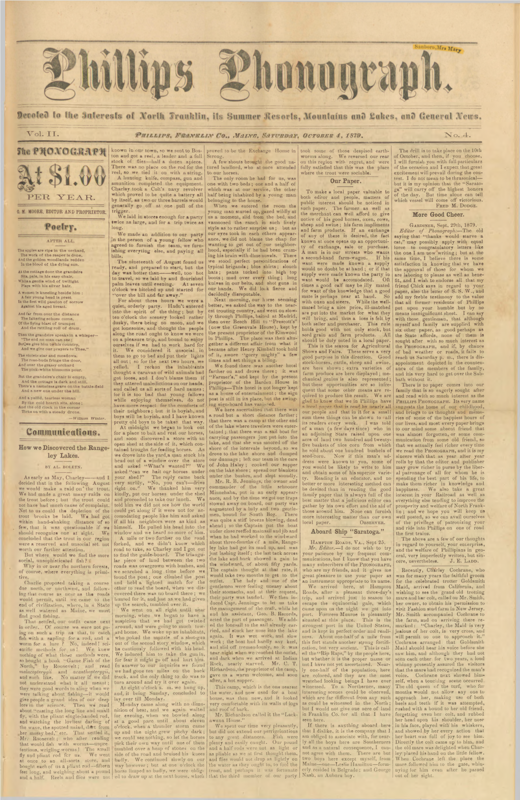 Phillps Phonograph : Vol. 2, No. 4 October 04,1879
