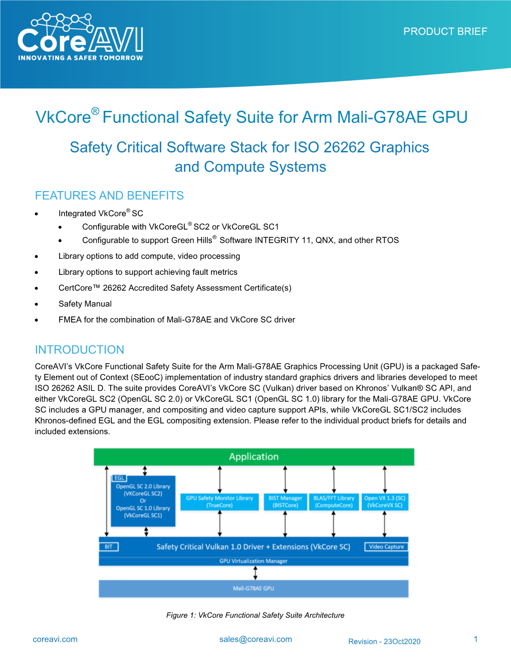 Vkcore Functional Safety Suite for Arm Mali-G78AE