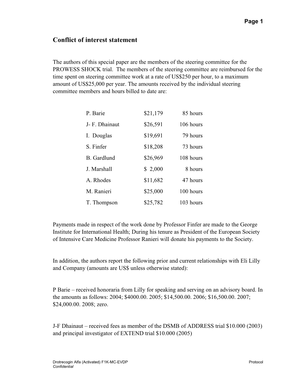 Conflict of Interest Statement s1