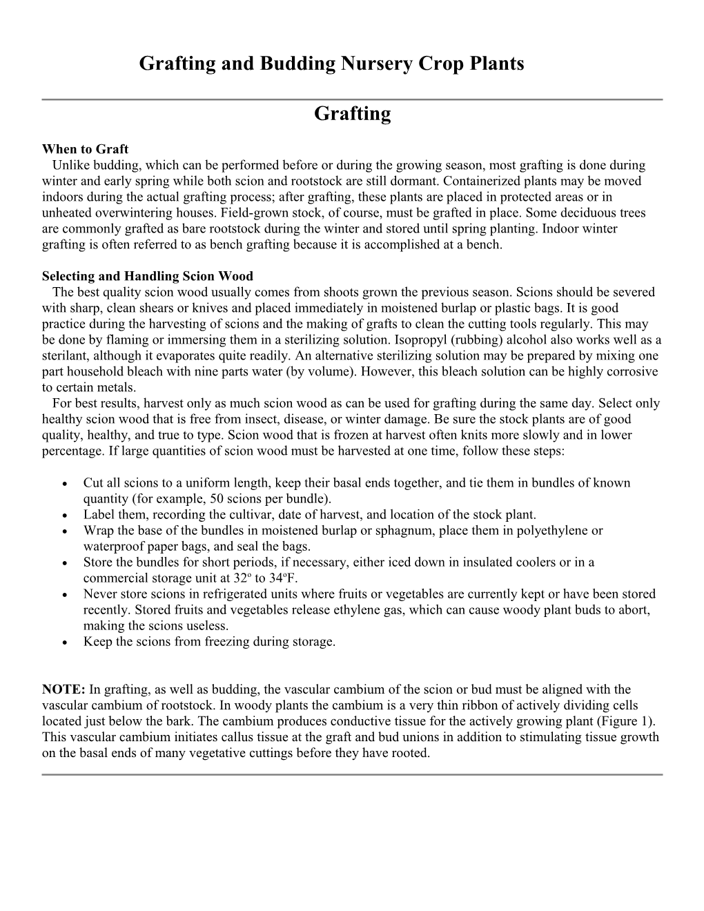 Grafting and Budding Nursery Crop Plants