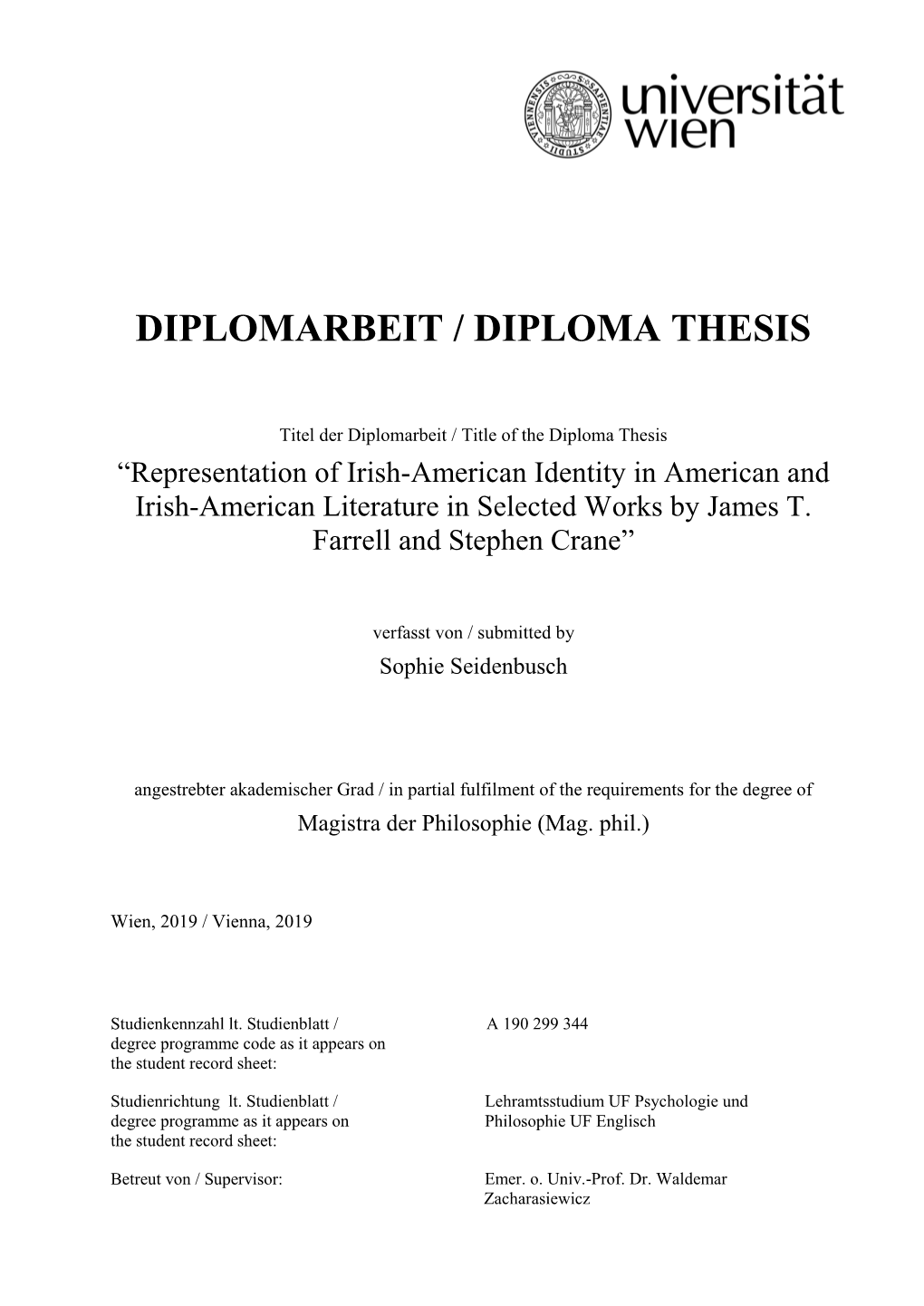 Diplomarbeit / Diploma Thesis