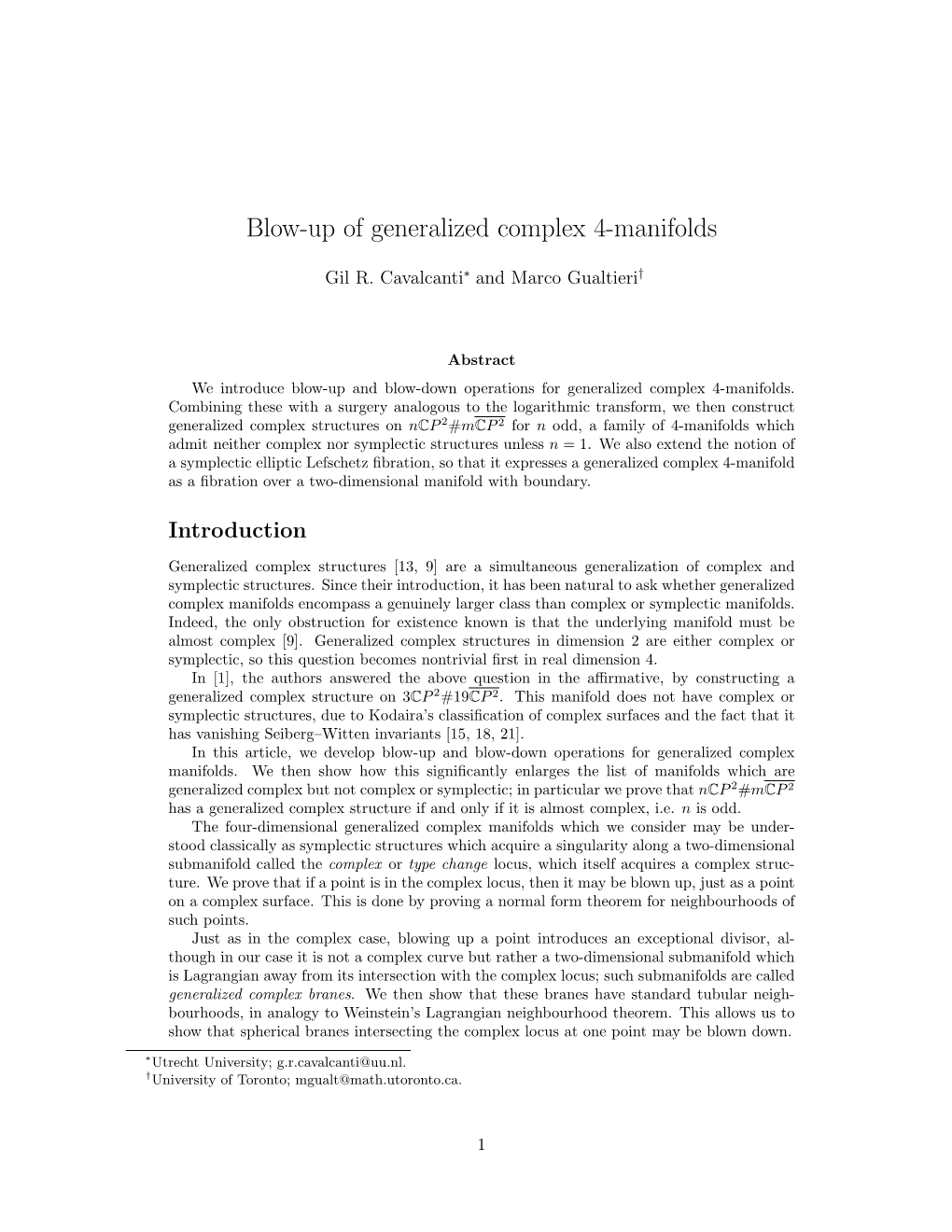 Blow-Up of Generalized Complex 4-Manifolds