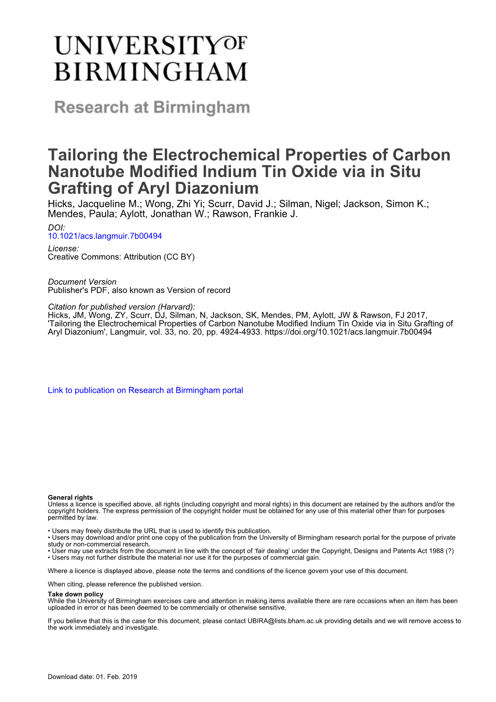 Tailoring the Electrochemical Properties of Carbon